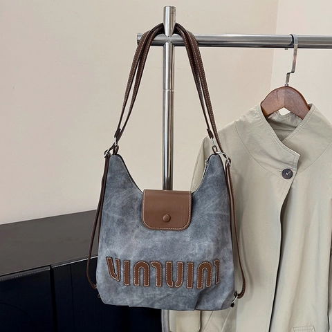 Damen Vintage Umhängetasche Aus PU Leder Mit Großer Kapazität Lässige Messenger Bag Für Den Täglichen Gebrauch