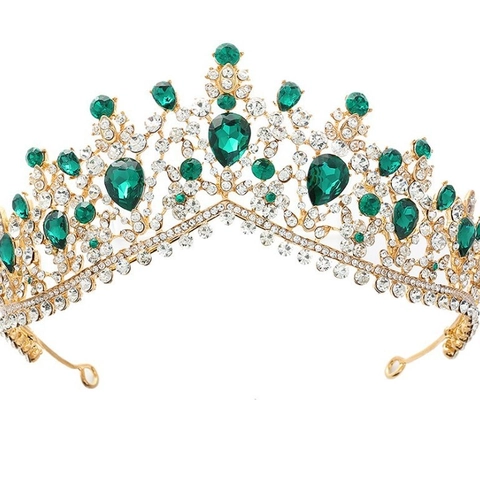 Lussuosa Corona da Sposa in Lega Barocca con Strass Diadema Vintage in Cristallo a Goccia per Matrimonio Festa Banchetto Gioielli da Donna Accessori per Capelli