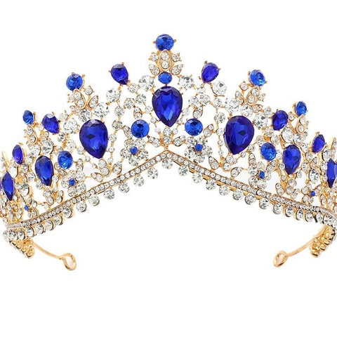Lussuosa Corona da Sposa in Lega Barocca con Strass Diadema Vintage in Cristallo a Goccia per Matrimonio Festa Banchetto Gioielli da Donna Accessori per Capelli