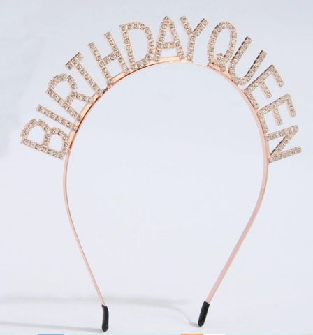 Couronne de Diadème en Strass Birthday Queen et Écharpe Pailletée pour Décorations de Fête d'Anniversaire Femme Cadeau Bijoux