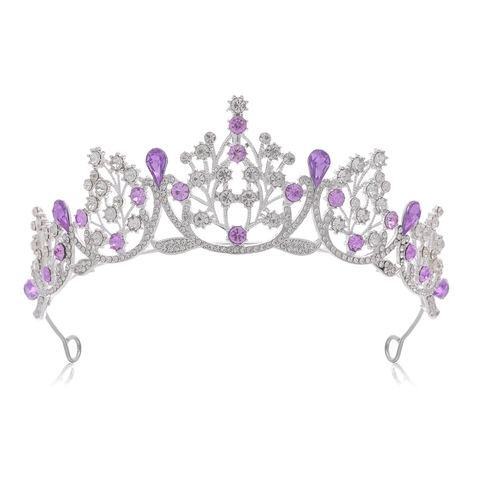 Elegante Legierung Strass Hochzeit Krone Diadem Barock Hohl Blume Kopfschmuck Für Festzug Geburtstag Halloween Party Damen Schmuck
