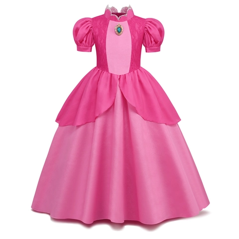 Mädchen Prinzessinnenkleid Rosa Cosplay Kostüm Halloween Party Hochzeit Geburtstag Elegant Spitze Patchwork Puffärmel