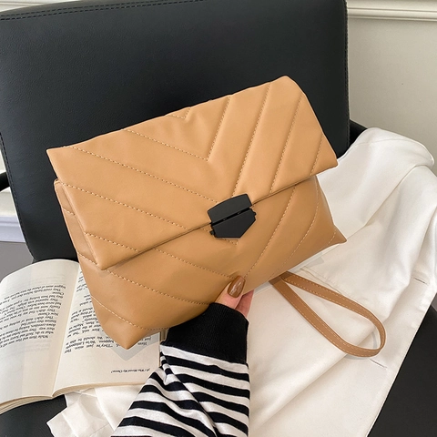 Damen Chevron Gesteppte Schultertasche Mit Kettengurt PU Leder Mode Kleine Quadratische Umhängetasche Für Den Alltag