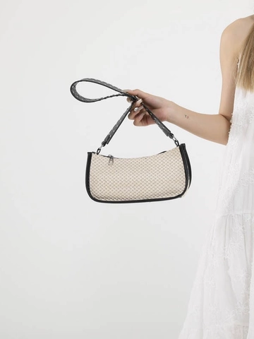 Damen Umhängetasche Aus Strohgeflecht Sommer Strandurlaub Schultertasche Mit Nietengurt Nischenluxus Hobo Tasche Im Pastoralen Stil