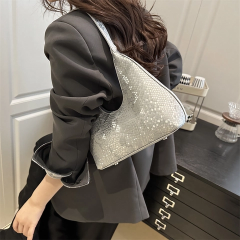 Borsa Hobo da Donna in Pelle PU con Stampa Serpente Elegante Borsa a Spalla Sottobraccio Minimalista Borsa a Mano Pendolare Urban Zip Tote