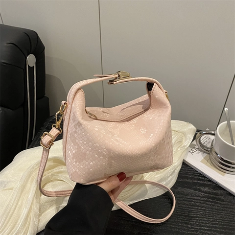 Bolso de Hombro para Mujer de Cuero PU con Estampado de Serpiente Bolso de Mano Elegante Color Sólido Herrajes Dorados Bolso Cuadrado