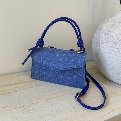 Elegante Kunstleder Kleine Quadratische Schultertasche Für Damen Textur Handtasche Knotengriff Pendler Umhängetasche Freizeit Tasche