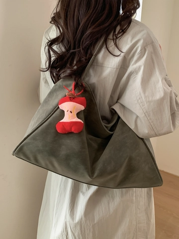 Women Large Capacity PU Leather Tote Bag Minimalist Urban Style Solid Color Shoulder Bag For Commuting Everyday Handbag