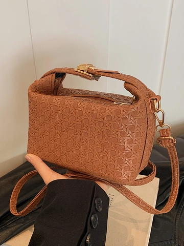 Borsa a Spalla da Donna in Pelle PU Trama Intrecciata 2024 Nuova Borsa a Mano Moda Tracolla Versatile Borsa a Scatola