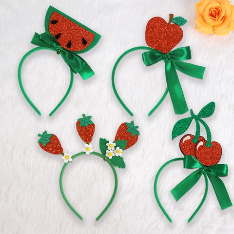 Cerchietto a Tema Frutta Simpatico Cerchietto con Motivo Fragola Anguria Mela Accessori per Foto Compleanno Bambini Costume