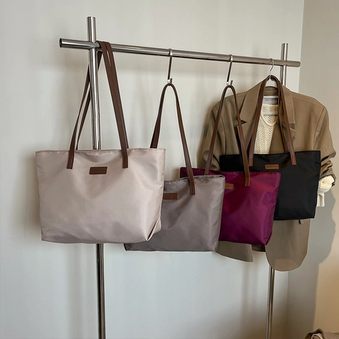 Große Kapazität PU Leder Einkaufstasche Damen Pendler Schultertasche Reißverschluss Lässige Mode Handtasche Studenten Tote