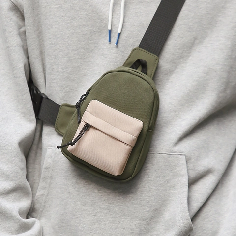 Mini Crossbodytas Waterdicht Nylon Canvas Lichtgewicht Casual Schoudertas Unisex Urban Outdoor Stijl Kleine Borsttas