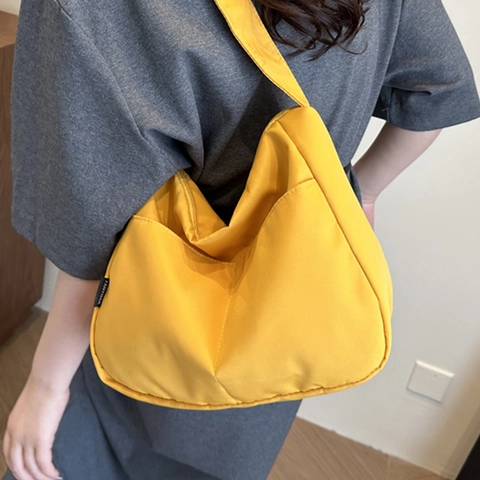 Große Kapazität Leinwand Umhängetasche Minimalistisch Breitband Messenger Eimer Tasche Damen Casual Crossbody Bag Sommer Stil