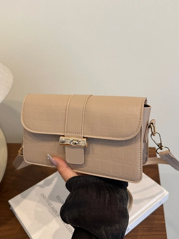 Dames Krokodillenpatroon PU Leer Schoudertas Vintage Bamboeslot Flap Crossbody Tas Elegante Rechthoekige Okseltas