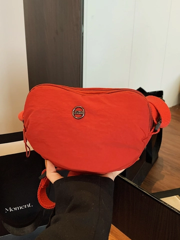 Borsa a Spalla Mezzaluna in Tela da Donna Grande Capacità Borsa a Tracolla Design Minimalista con Cuciture Cerniera Borsa Hobo Casual
