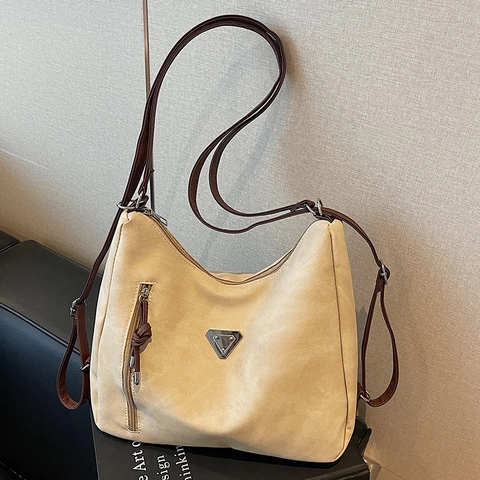 Borsa Tote da Donna in Pelle PU Grande Capacità Borsa a Tracolla Vintage Hobo Con Cinghia Regolabile Urban Minimalist Borsa da Pendolare