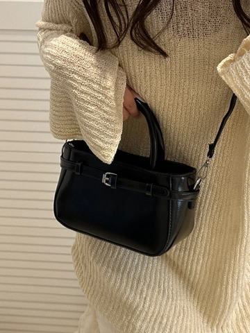 Bolso de Hombro Texturizado Minimalista de Nicho para Mujer Bolso Bandolera de Moda Pequeño Bolso de Mano Versátil Retro PU