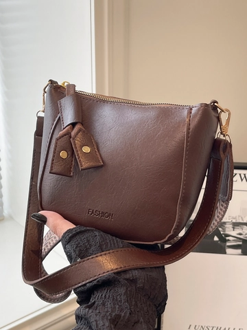 Vintage PU Leren Schoudertas Voor Dames Mode Emmer Crossbody Tas Met Brede Geweven Geometrische Band Minimalistische Handtas