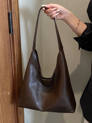 Sac à Épaule Vintage en Cuir PU pour Femmes Grande Capacité Minimaliste Hobo Tote Ensemble de Sacs à Main Avec Pochette