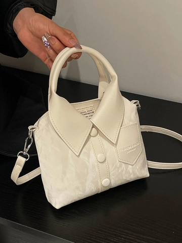 Creative Shirt Shaped PU Leather Crossbody Bag For Women 2025 Fashion Niche Design Shoulder Handbag With Collar Button