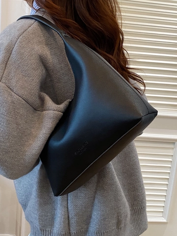 Borsa Hobo Sottobraccio in Pelle PU Retro Francese da Donna Con Sciarpa di Seta Grande Capacità Borsa a Spalla Pendolare