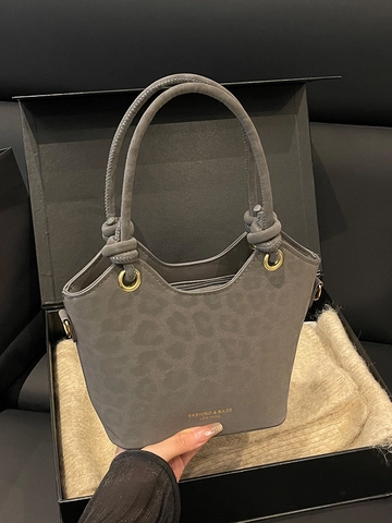 Sac Seau en Cuir PU Imprimé Léopard Pour Femmes Style Coréen Sac à Main à Bandoulière Pour Navettage Avec Bandoulière Réglable
