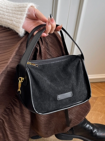 Borsa a Spalla da Donna Vintage Opaca in PU Effetto Scamosciato Tinta Unita Borsa a Tracolla a Cuscino con Hardware Dorato Moda Quotidiana