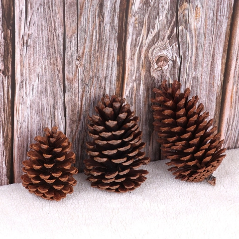 Natural Large Pine Cone Christmas Tree Ornament Rustic Wooden Pinecone Decoration For DIY Hanging Craft Home Holiday