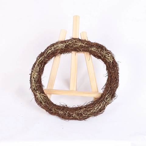 Weihnachten Ratten Kranz Handgefertigt DIY Braun Naturrebe Kreis Mit Goldpulver Glitzer Hängen Tür Festliche Dekoration Ornament