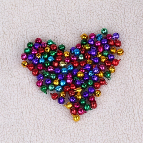 Piccole Campane di Natale Ornamenti Oro Multicolore Metallo Fai Da Te Campane Per Decorazioni Appese Albero di Natale