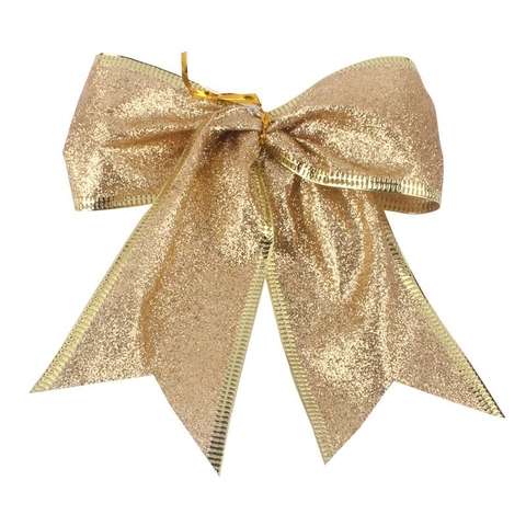 Lazos de Navidad con Purpurina Brillante para Decoración de Árbol Suministros de Fiesta Accesorios de Embalaje de Regalo Lazos Multicolores