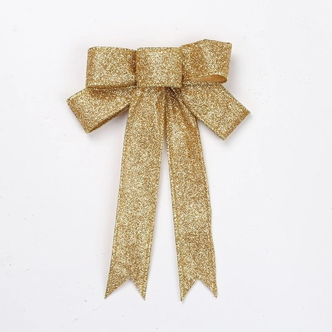 Grande Fiocco di Natale con Brillantini Decorazione per Albero di Natale Matrimonio Festa Casa Ornamento Sospeso Scintillante
