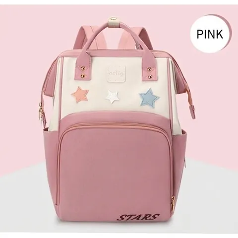 Large Capacity Diaper Bag Backpack Waterproof Nylon Mummy Travel Bag Multi-Functional Star Patch Shoulder Bag For Women
