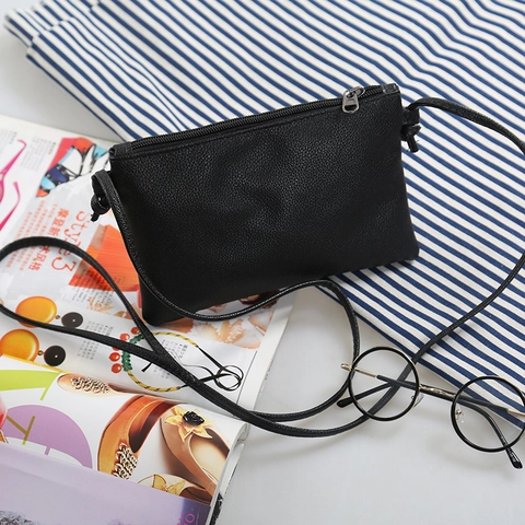Women Minimalist PU Leather Crossbody Bag Litchi Grain Small Square Shoulder Bag With Metal Zipper Casual Phone Bag Gift