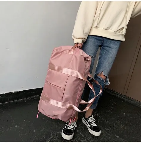Large Capacity Waterproof Oxford Cloth Travel Handbag Women Multi-functional Fitness Gym Duffel Bag With Independent Shoe Compartment