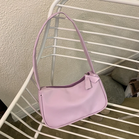 Women Fashion PU Leather Underarm Bag Minimalist Small Square Shoulder Bag Solid Color Hobo Bag For Daily Casual Women Bag