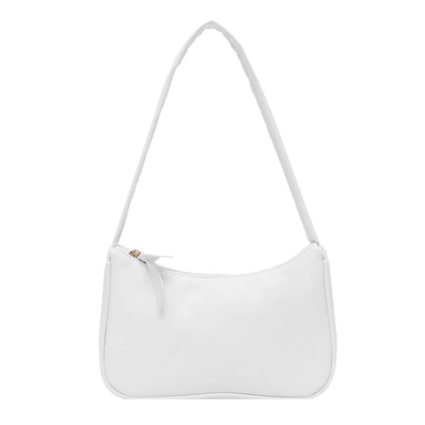 Women's Minimalist PU Leather Underarm Bag Fashion Solid Color Single Shoulder Bag Lightweight Baguette Bag For Daily