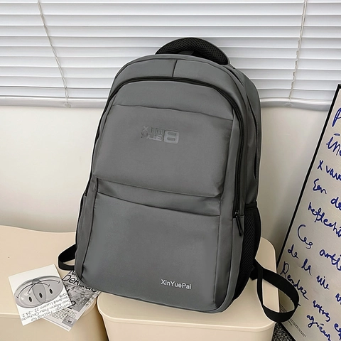 Mochila de Nailon para Mujer Minimalista Urbano Gran Capacidad Bolso de Hombro para Viaje Escuela Trabajo Color Sólido Resistente al Agua