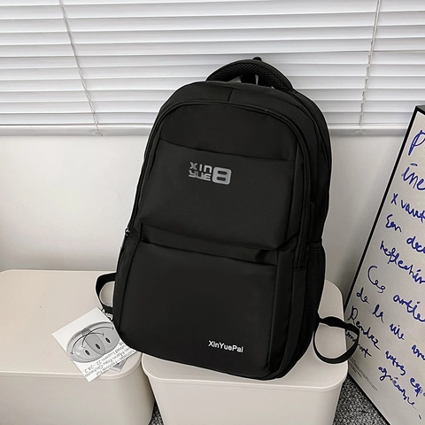 Mochila de Nailon para Mujer Minimalista Urbano Gran Capacidad Bolso de Hombro para Viaje Escuela Trabajo Color Sólido Resistente al Agua
