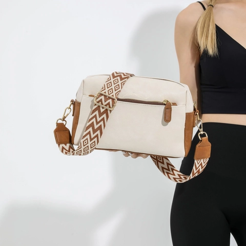 Damen PU Leder Umhängetasche Mode Trendige Litschi Struktur Quadratische Handtasche Mit Geometrischem Breitem Gurt Für Den Alltag