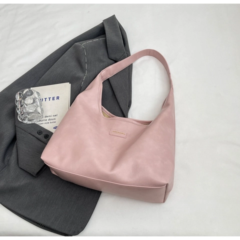 Damen Mode PU Leder Große Shopper Tasche Einfache Hobo Umhängetasche Lässige Vielseitige Handtasche Für Den Alltag Büro