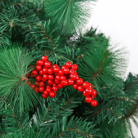 Kunstmatige Rode Bessen Tak Schuim Hulst Bessen Stengels Voor Kerstboom Decoratie Thuis DIY Knutselen Feestelijke Ornament