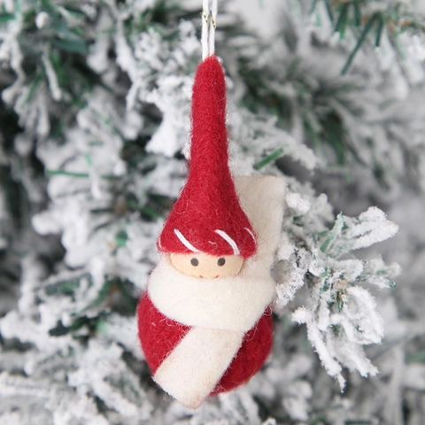 Ciondolo per Bambola di Natale Fatto a Mano in Feltro di Tessuto Non Tessuto Ornamento Elf per Albero di Natale Festa Casa Decorazione