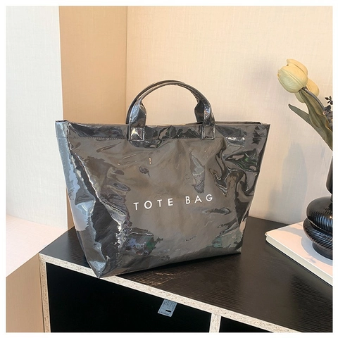 Minimalistische DuPont-Papier Tote-Tasche Faltenstruktur Große Kapazität Schulterhandtasche Für Damen Urban Einfacher Stil Shopper
