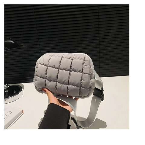 Borsa a Tracolla Trapuntata da Donna Leggera Imbottita in Poliestere Borsa Urbana Semplice e Versatile Con Tracolla Larga