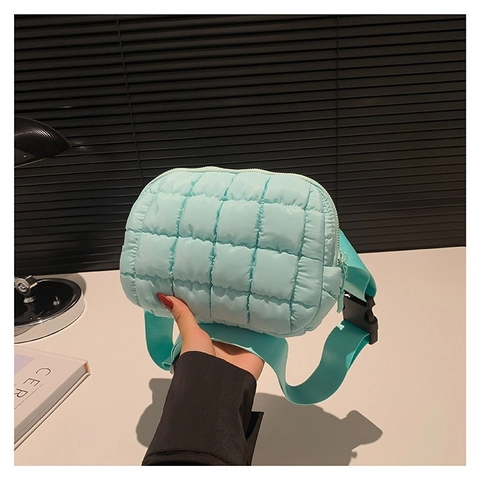 Borsa a Tracolla Trapuntata da Donna Leggera Imbottita in Poliestere Borsa Urbana Semplice e Versatile Con Tracolla Larga