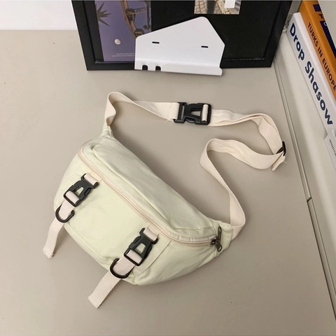 Borsa a Tracolla in Tela da Donna Stile Giapponese Casual Multitasche Cinturino Regolabile Borsa a Tracolla da Viaggio