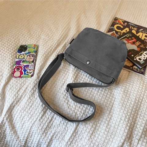 Borsa a Spalla in Tela da Donna Moda Minimalista Urbana Borsa a Tracolla Con Tracolla Regolabile Fibbia in Metallo Borsa Casual Quotidiana