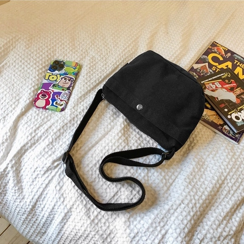 Borsa a Spalla in Tela da Donna Moda Minimalista Urbana Borsa a Tracolla Con Tracolla Regolabile Fibbia in Metallo Borsa Casual Quotidiana