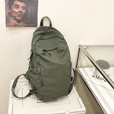 Women's Urban Minimalist Washed Fabric Backpack Casual Large Capacity Travel Bag School Shoulder Bag Solid Color For Women